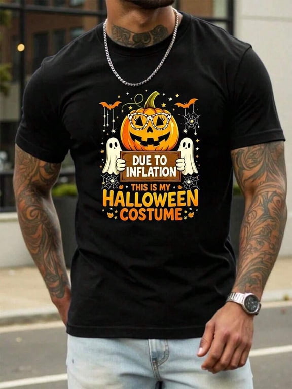 This Is My Halloween Costume Funny Pumpkin Ghost Men's T‑Shirt