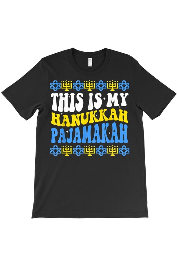 This Is My Hanukkah Pajamakah Funny Chanukah Pajama Jewish H18527 T-Shirt, for Men and Women, Up to Size 5XL