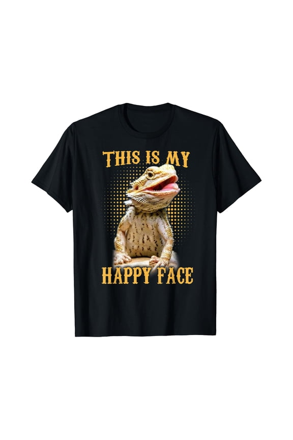 This Is My Happy Face Bearded Dragon Funny Gift Girls Kids T-Shirt, Unisex T-Shirt