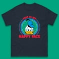 thumbnail image 1 of This Is My Happy Face Donald Duck Funny Animated Cartoon Character Angry Duck Disneyland Trip Disney Vacations Mens Tee Top,Navy Color,Size M, 1 of 5