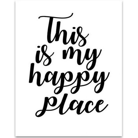 This Is My Happy Place - 11x14 Unframed Typography Art Print - Great Home Decor