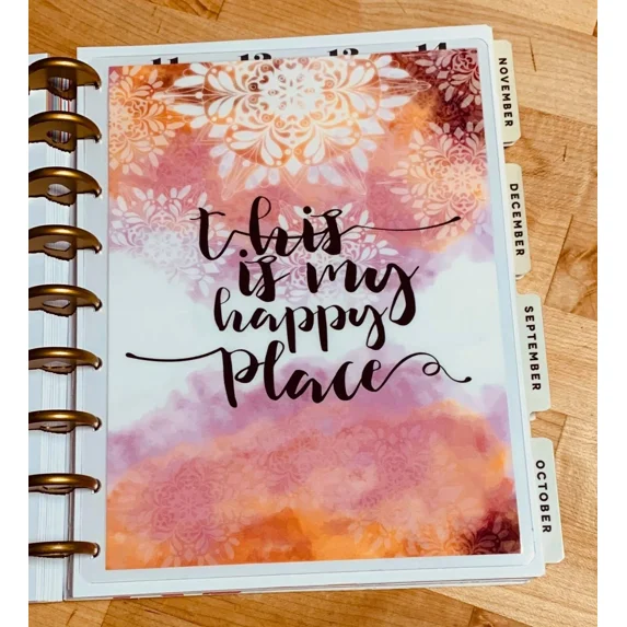 This Is My Happy Place Quote 2-Sided Dashboard 4 Use W/ Classic Happy Planner