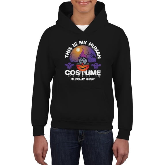 This Is My Human Costume. Husky Hoodie Juniors -Image by Shutterstock, Large