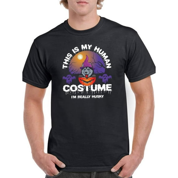 This Is My Human Costume. Husky T-Shirt Men -Image by Shutterstock, Male Small
