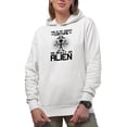 thumbnail image 1 of This Is My Human Costume, I'm Really an Alien, Hilarious Costume Party Quote, White Hooded Sweatshirt or Hoodie, 2XL, 1 of 5