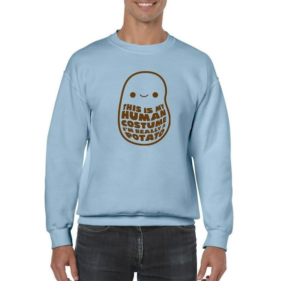 This Is My Human Costume. Potato Sweatshirt Men -Smartprints Designs, Male 4X-Large