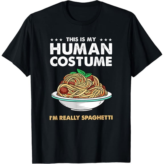 This Is My Human Costume Spaghetti T-Shirt