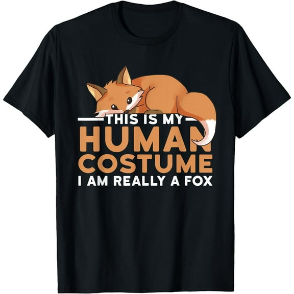 This Is My Human Tee I'm Really A Fox Halloween Unisex T-Shirt for Men Women Kids