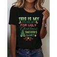 thumbnail image 1 of This Is My It's Too Hot For Ugly Christmas Sweaters T-Shirt Women's Funny Holiday Tee, 1 of 6
