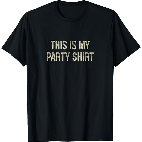 This Is My Party Shirt - Vintage Style - T-ShirtMen's and women's gift, black and white T-shirt, size: Extra large S-4XL