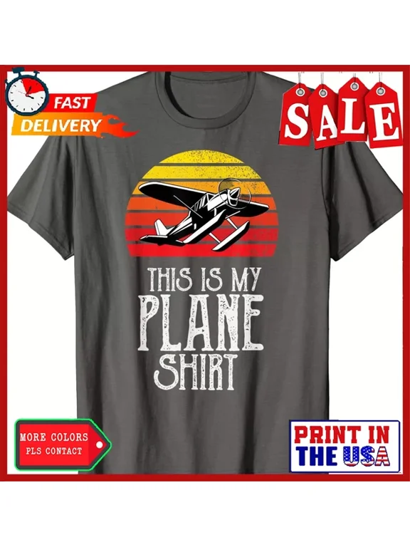 This Is My Plane Shirt Funny Airplane Pilot Aviation T-Shirt, Unisex T-Shirt