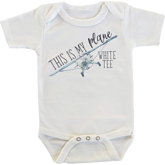 This Is My Plane White Tee Onesie/Bodysuit