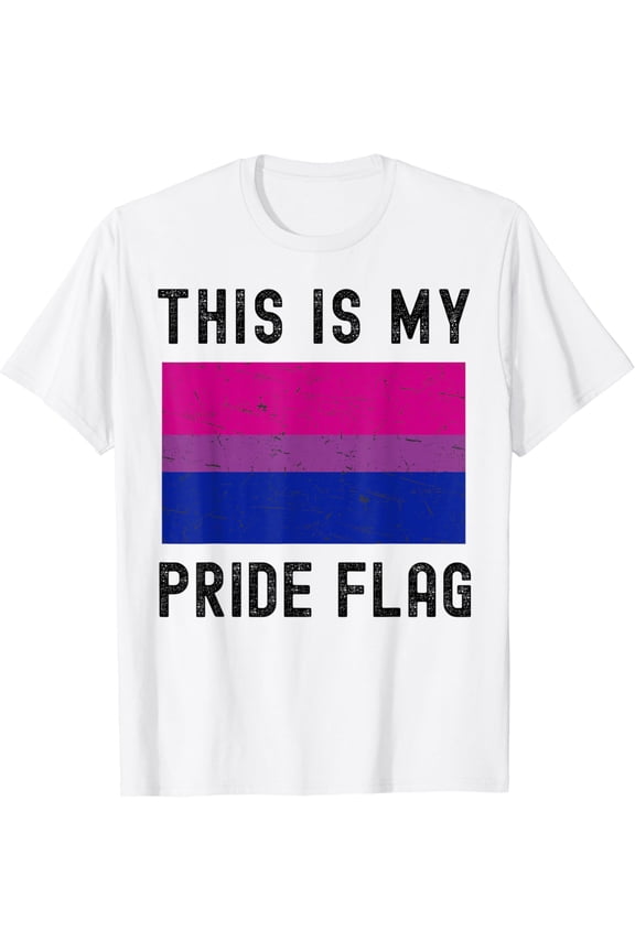 This Is My Pride Flag | Bisexual Pride Flag Stuff n Merch T-Shirt