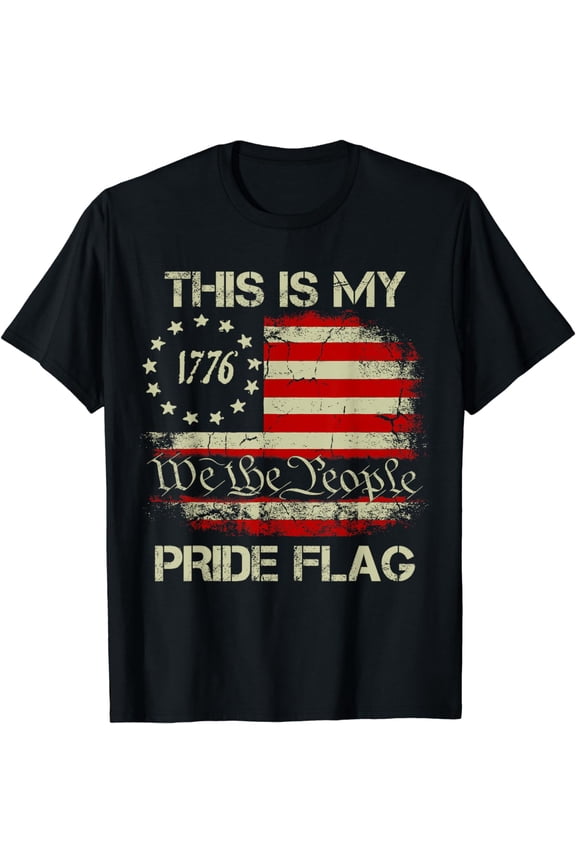 This Is My Pride Flag USA American 4th of July Patriotic T-Shirt