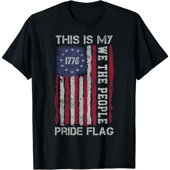 This Is My Pride Flag USA American 4th of July Patriotic T-Shirt