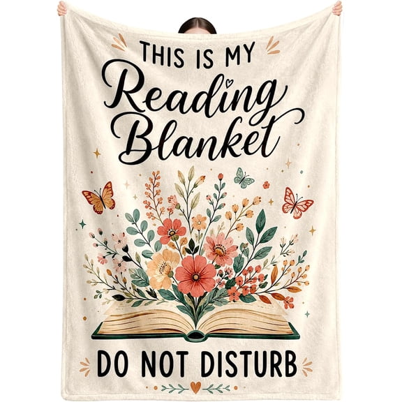This Is My Reading Blanket Do Not Disturb Throw Blanket