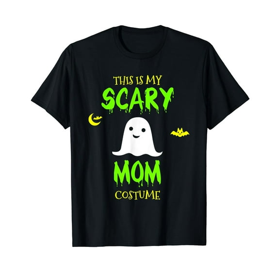 This Is My Scary Mom Costume Halloween Lazy Easy Crew Neck Black T-Shirt