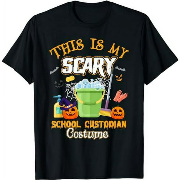 This Is My Scary School Custodian Costume Funny Halloween T-Shirt