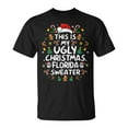 thumbnail image 1 of This Is My Ugly Christmas Florida Holiday Season Tropical Fun Unisex T-Shirt, for men & women, up to size 5XL, 1 of 2