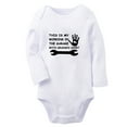 thumbnail image 1 of This Is My Working In The Garage With Grandpa Shirt Funny Rompers, Newborn Baby Unisex Bodysuits, Infant Jumpsuits, Toddler 0-12 Months Kids Long Sleeves Oufits (White, 6-12 Months), 1 of 4