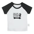 thumbnail image 1 of This Is My Working In The Garage With Grandpa Shirt Funny T shirt For Baby, Newborn Babies T-shirts, Infant Tops, 0-24M Kids Graphic Tees Clothing (Short Black Raglan T-shirt, 0-6 Months), 1 of 4