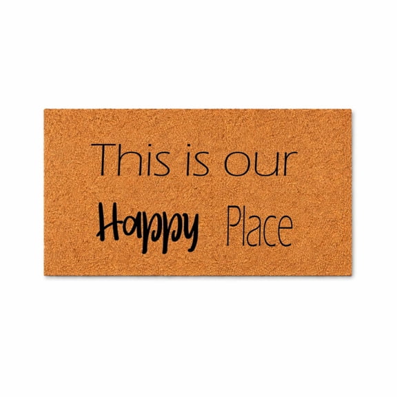 This Is Our Happy Place Doormat, Funny Welcome Door Mat, Home Entry Rug, Housewarming Gift, Wedding Gift 3219 (16x24 inches) 3219