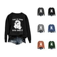 thumbnail image 1 of This Is Some Boo Sheet Halloween Sweatshirts for Women 2025 Crewneck Ghost Funny Novelty Graphic Sweatshirt Pullover, 1 of 4