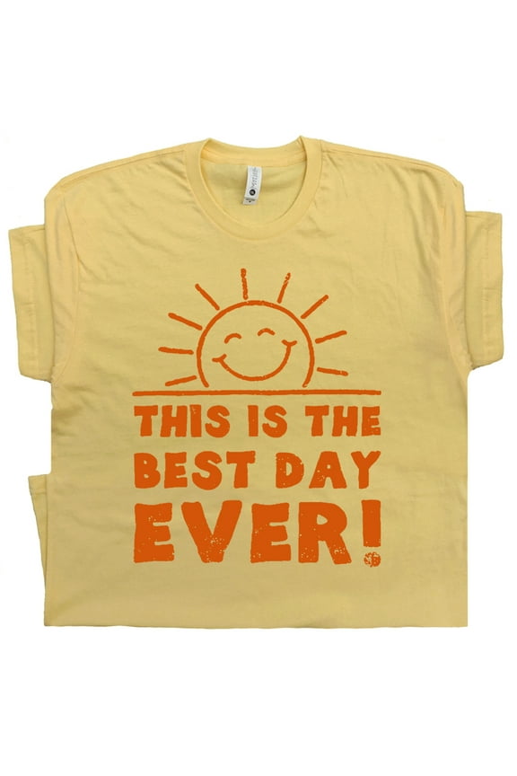This Is The Best Day Ever T Shirt Cute Vintage Spongebob Funny Retro Sun Shirts for Cool Graphic Tee Fun Hello Sunshine Good Vibes