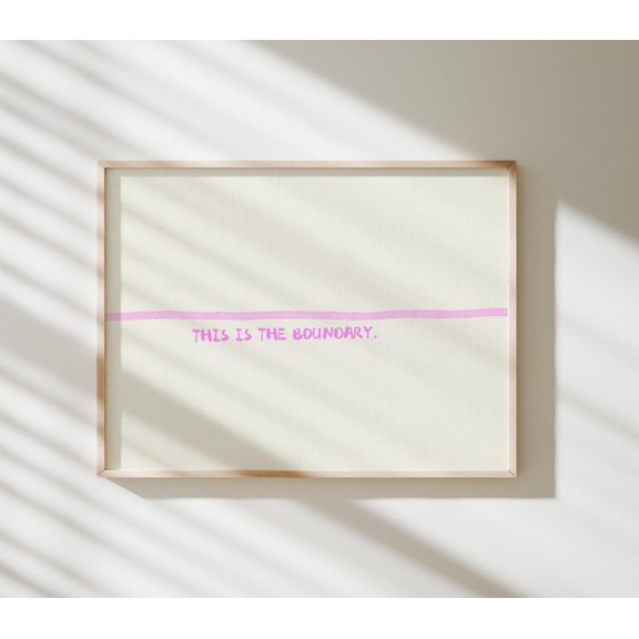 This Is The Boundary Blush Wall Decor