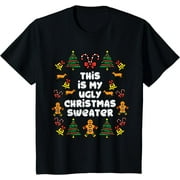 BORYLIN This Is Ugly Christmas Sweater Xmas Holiday Women Men T-Shirt