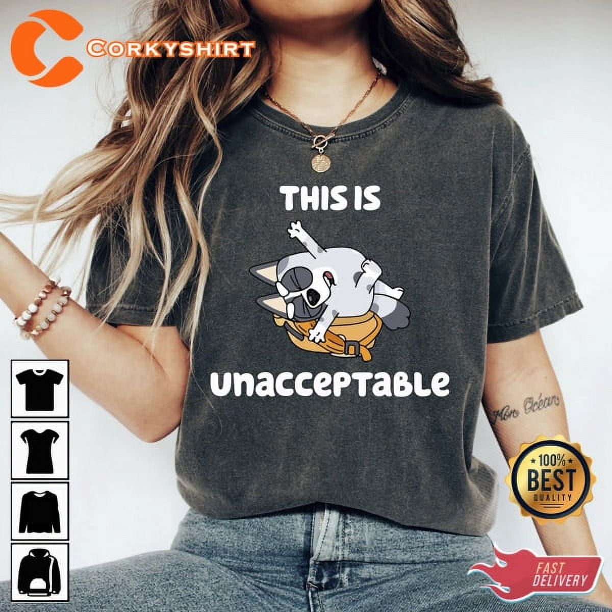 This Is Unacceptable Bluey Muffin Shirt