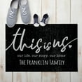 thumbnail image 1 of This Is Us Personalized Black Doormat, 1 of 1