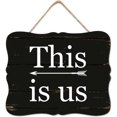 This Is Us Wooden Sign Farmhouse Wall Plaque Family Quote Wall Art