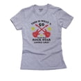 thumbnail image 1 of This Is What A 50 Year Old Rock Star Looks Like! Women's Cotton Grey T-Shirt, 1 of 2