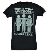 This Is What Awesome Looks Like Men Women Symbols Distressed Tshirt Tee Small