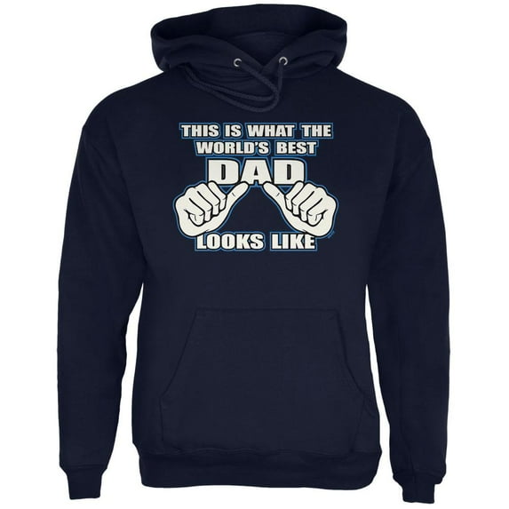 This Is What The Worlds Best Dad Looks Like Mens Hoodie Navy SM