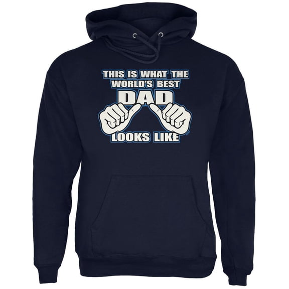 This Is What The Worlds Best Dad Looks Like Mens Hoodie Navy X-LG