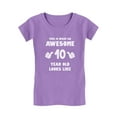 thumbnail image 1 of This Is What an Awesome 10 Year Old Looks Like Girls' Fitted Kids T-Shirt XL (11-12) Lavender, 1 of 3