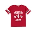 thumbnail image 1 of This Is What an Awesome 4 Year Old Looks Like Funny Toddler Jersey T-Shirt 3T Red, 1 of 3