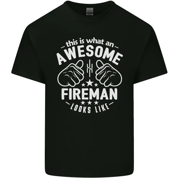 This Is What an Awesome Fireman Looks Like Funny Job Pride and Life H8654 T-Shirt, for Men and Women, Up to Size 5XL