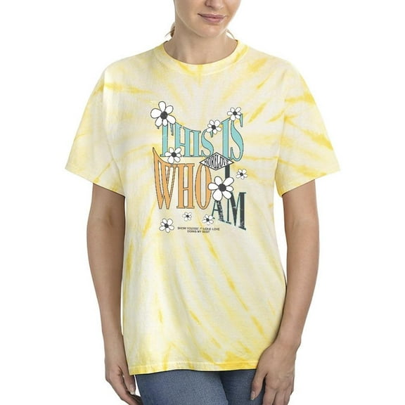 This Is Who I Am Quote Tie Dye Cyclone Women -Image by Shutterstock, Female Small