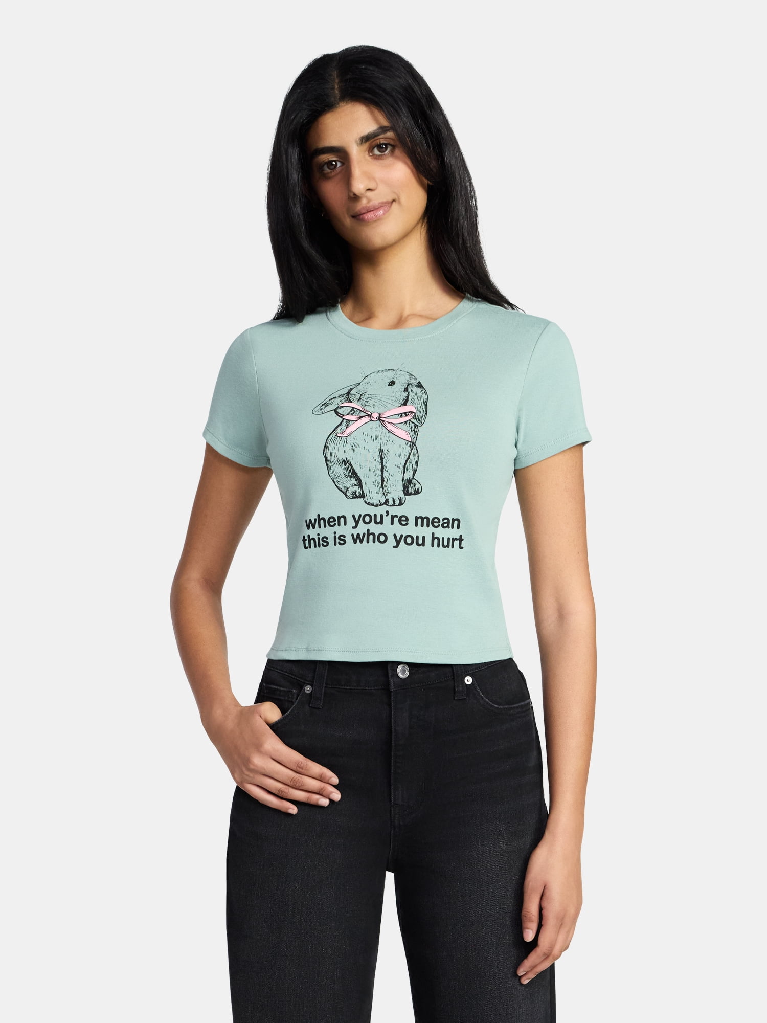 Feeling Spicy Women's Graphic Baby Tee with Short Sleeves, Sizes