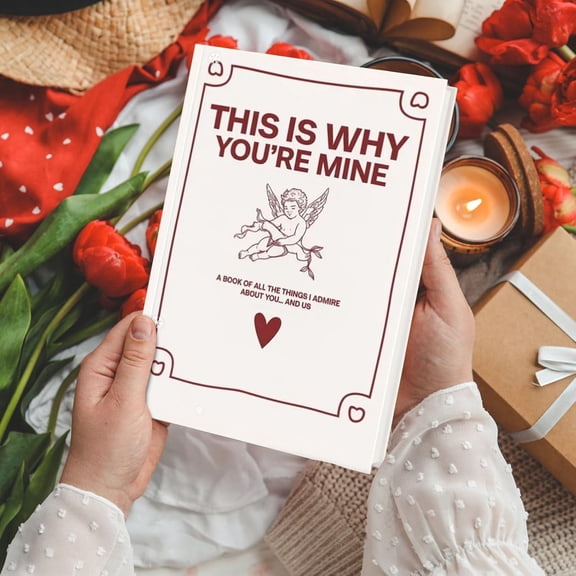 This Is Why You're Mine, A Couples Love Story Journal, Fill-in-the-Blank Love Book, Personalized Keepsake Gift for Boyfriend Girlfriend(1pcs)