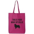 thumbnail image 1 of This Is Your Wake Up Collie Cotton Canvas Tote Bag, 1 of 1