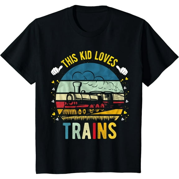 This Kid Loves Trains Boys and Girls Train T-Shirt