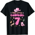 thumbnail image 1 of This Little Cowgirl Is 7 Rodeo Western 7th Birthday Girl T-Shirt, 1 of 4