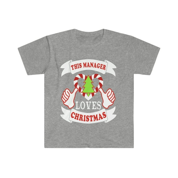 This Manager loves Christmas Unisex T-shirt S-3XL Xmas Holidays