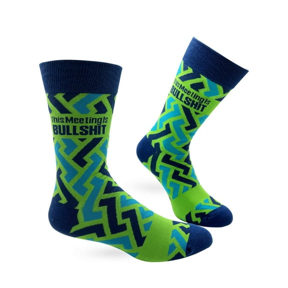 This Meeting is Bullsh-t Men's Novelty Crew Socks
