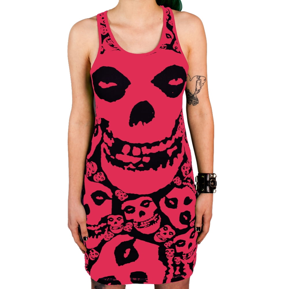This Misfits Skull and Logo All Over Print Ladies Racerback Tank Dress -  Walmart.com