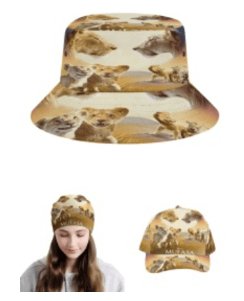 This Mufasa: The Lion King combo set includes a knitted beanie, a baseball cap, and a fisherman's hat